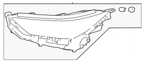 Left front headlight for Toyota Grand Highlander 24-26