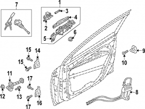 Hyundai Ioniq 5 22-24 Front Left Door Lock Bracket