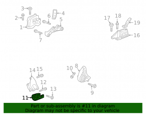 Rear engine mount for Chevrolet Traverse 18-23 3.6