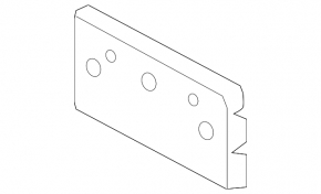 Platform for number plate of front bumper Hyundai Elantra AD 17-18