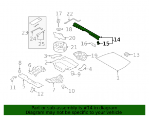 Subaru Forester 14-18 SJ trunk opening trim is worn