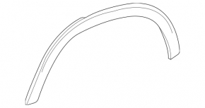Rear left wing arch trim Mercedes X167 GLS 450 580 20-26 black