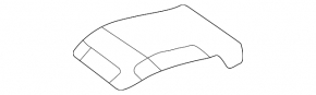 Rear seat frame cover, 3rd row, Mercedes W167 GLE 20-26, dark grey