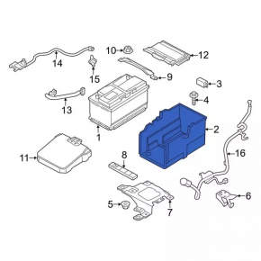Battery case Ford Escape MK3 13-16 without covers