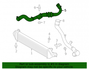 Right pipe Ford Escape mk3 13-16 1.6T iron
