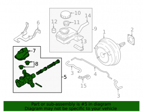 Nissan Murano Z51 09-14 Brake Master Cylinder with Reservoir