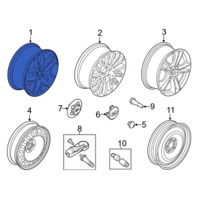 Wheel disk R17 5*108 Ford Fusion mk5 13-type 1