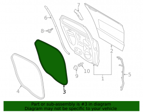 Ford Fusion mk5 13-20 rear right door seal