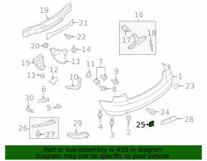 Mazda CX-7 10-12 rear bumper towing hook cap