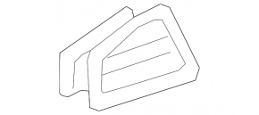Front panel air duct deflector right Ford Edge 15- black with gray