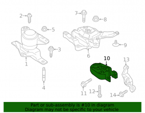 Engine mount rear Ford C-max MK2 13-18 short