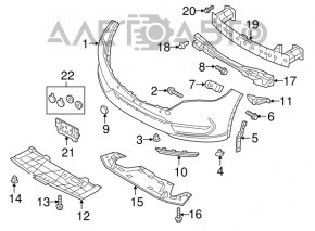 Mazda CX-5 17-24 front bumper guard, without hatch, cracks, worn