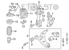Front left shock absorber support Mazda CX-5 13-16