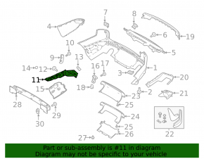 Left rear bumper mount for Land Rover Range Rover Sport 19-22 rest.