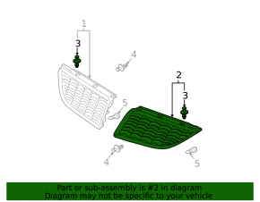 Left radiator grille for Mitsubishi Galant 04-06