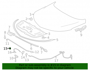 Chevrolet Volt 11-15 Hood Support Rod Retainer