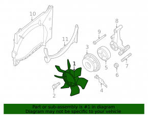 Infiniti QX56 QX80 10-20 5.6 Cooling Fan Impeller