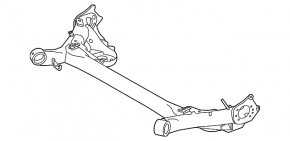 Rear beam Toyota Prius V 12-17 rusty