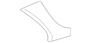 Front panel trim right Buick Encore 17-19 black, leather with chrome molding