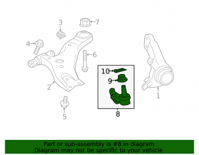Ball joint left Toyota Avalon 05-12 CTR