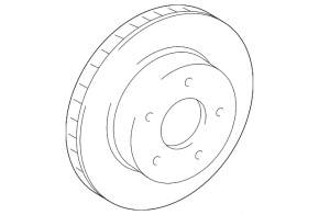 Front left brake disc Lexus GX470 03-09 338mm
