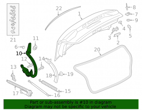 Trunk lid hinge right Audi A6 C8 19-