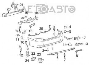 Rear left exhaust tip for Lexus LS460 LS600h 07-09 pre-restyling