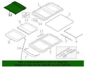 Sunroof curtain Mini Cooper F56 3d 14-