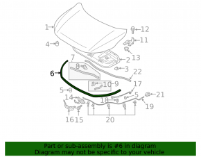 Mitsubishi Eclipse Cross 18-20 Front Hood Seal