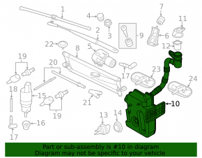 VW Beetle 12-19 Windscreen Washer Reservoir Without Level Sensor