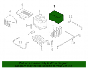Battery cover Audi A3 8V 15-20