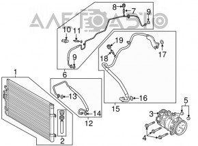 Volkswagen Atlas 18-26 2.0T, 3.6 R134A air conditioning compressor