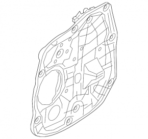 Window lifter with motor rear left panel assembly Kia Forte 4d 14-14