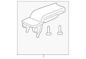 Armrest Honda Civic X FC 16-21 black cloth