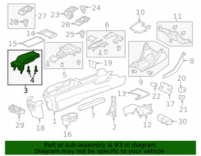 Armrest Honda Civic X FC 16-21 black cloth
