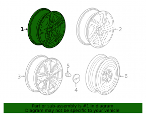 Wheel disk R17 GMC Terrain 18 - light curb