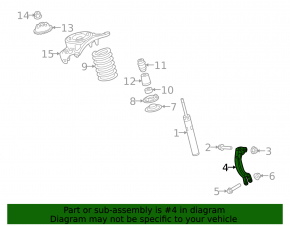 Front left shock absorber fork Audi A4 B8 08-16