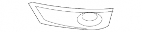 Front bumper grille left Audi A5 08-12 under fog lights