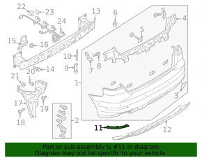 Reflector rear right Audi A3 8V 15-16