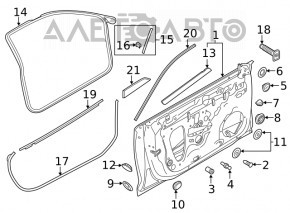 Bare door front right Audi A5 F5 17- 5D
