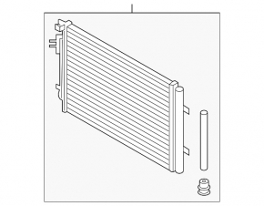 Air conditioner radiator condenser Hyundai Veloster 12-14