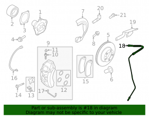Front right brake hose for Porsche Taycan 20-26 AWD