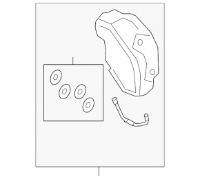 Front left brake caliper assembly for a 19-26 Porsche Cayenne, black