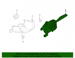 Porsche Cayenne 19-20 steering column switch assembly for heated steering wheel and radar