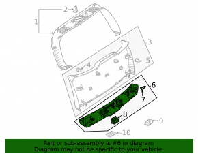 Mercedes H247 GLA 20-26 black lower trunk lid trim