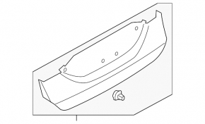 Ford Fusion mk5 17-18 boot lid trim pressed