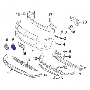Left fog light plug Ford Escape MK4 23-