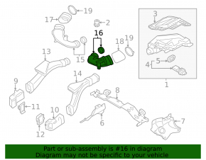 Air duct for air filter housing left BMW 5 GT F07 10-17 N63, rear