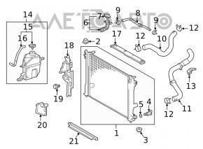 Radiator deflector right lower Toyota Camry v70 18-20 L\LE\XLE
