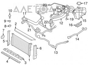 Lower radiator deflector BMW 4 F32/33/36 17-20 B46 2 parts
